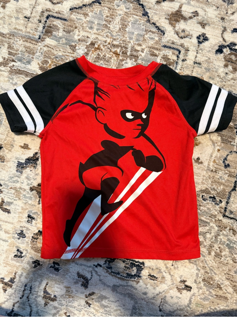 Dash Incredible Kids Graphic Short Sleeve Shirt - Athletic Stripe Design